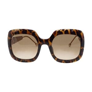 PHILIP PLEIN SUNGLASSES Tortoise Shell Square Sunglasses